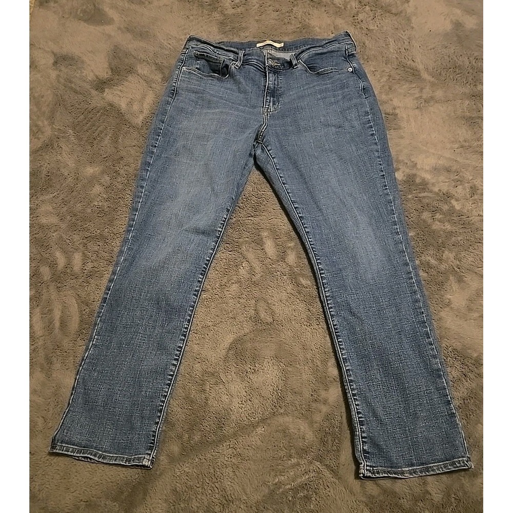 Levis Strauss Jeans Women 32 Classic Straight Leg Blue Denim Stretch 5 Pockets